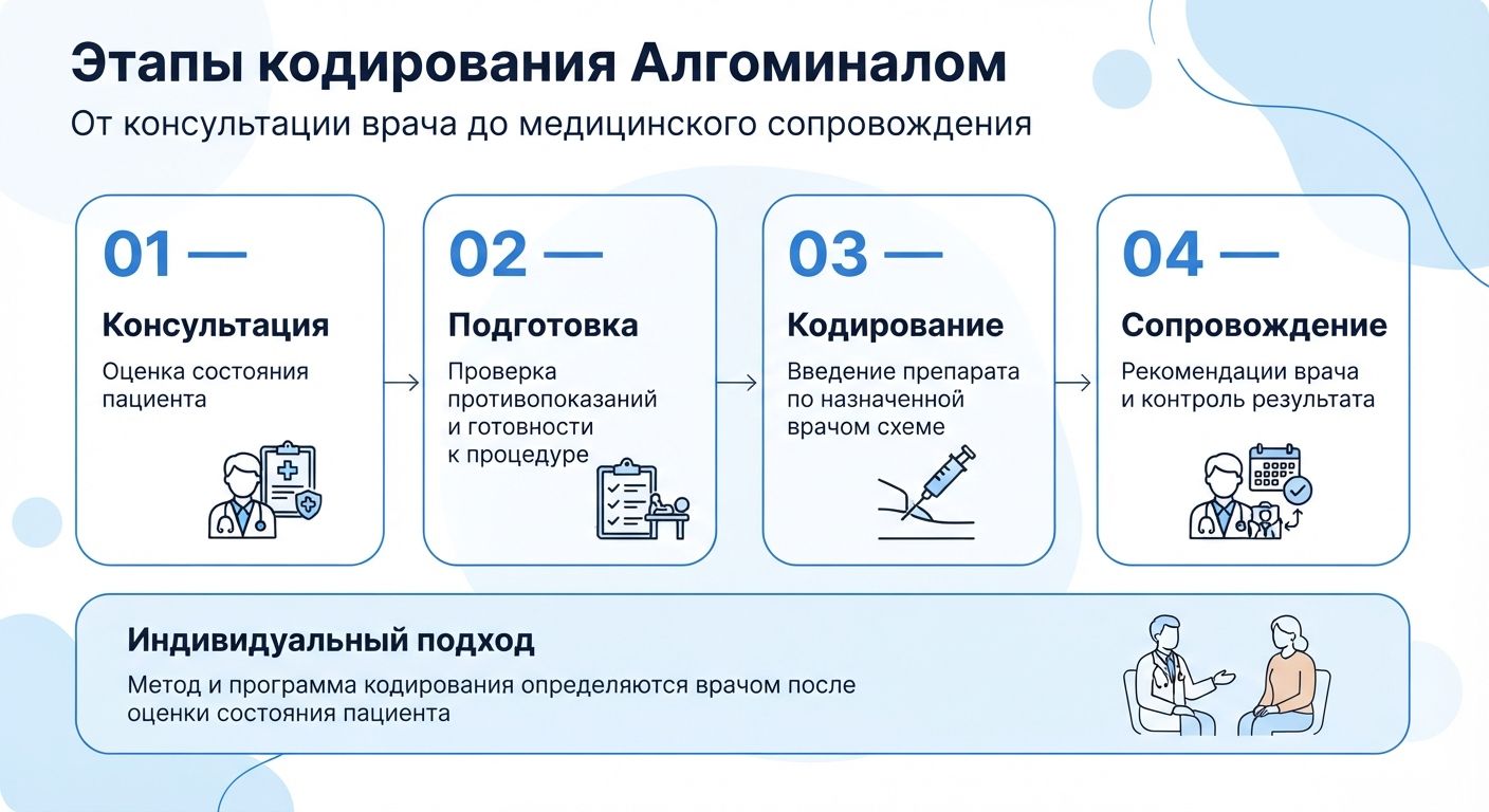 Кодирование препаратом «Алгоминал» в Качканаре инфографика